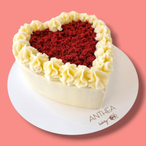 torta red velvet senza glutine e senza lattosio a cuore